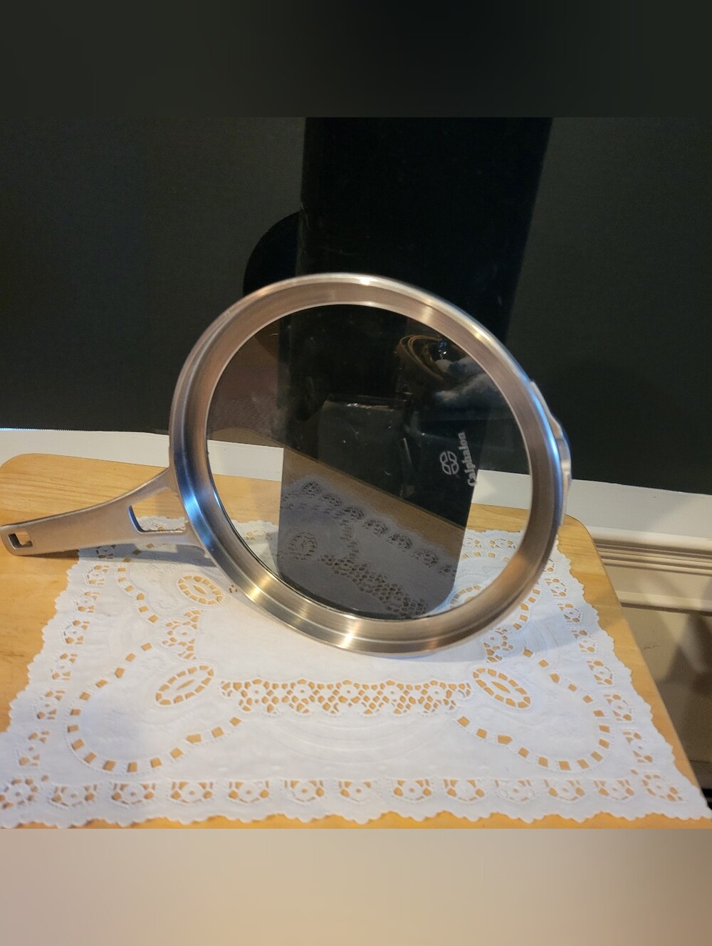 CALPHALON Replacement Lid 8.5" Glass And Stainless Steel Lid Only Single Handle